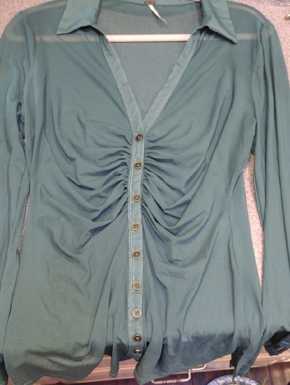 Free People Green Lucky Shirtee - Picture 4 of 5
